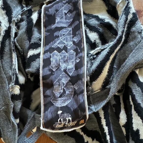 L.A.M.B. Button Up Hooded Sweater 100% Wool - Picture 15 of 16